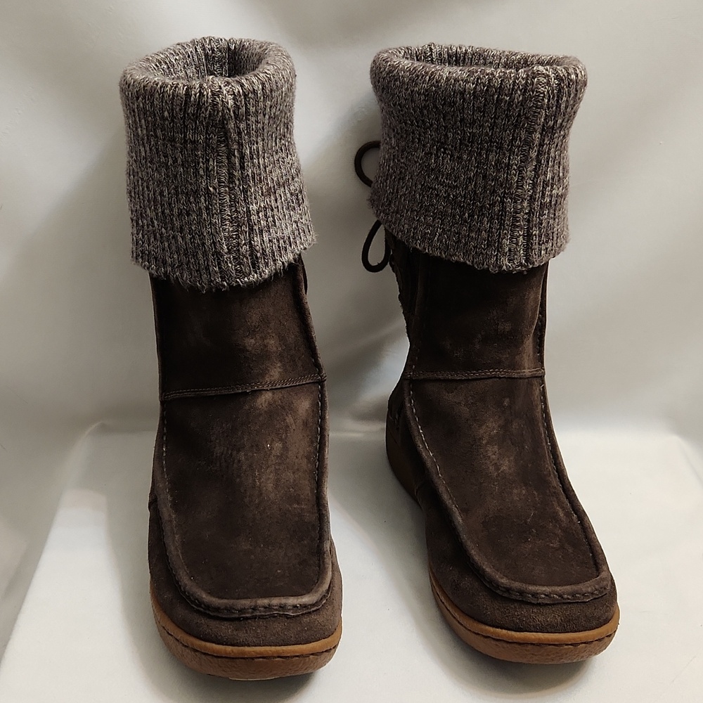 The North Face Alana Mid Knit Suede  Fold-over  Winter Boots (W Size 7)